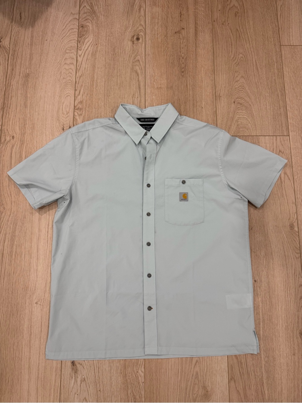 Carhartt Short-Sleeve Button-Down Shirt - Light Blue